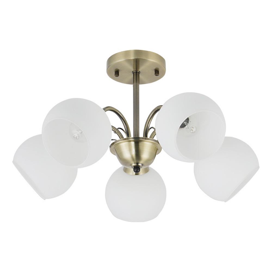 Lestenec na drogu NESTOR 5×E27/40W/230V medenina