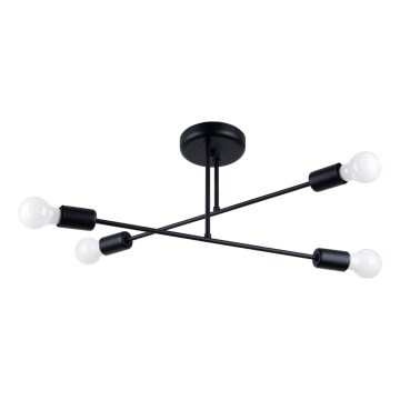 Lestenec na drogu NORAH 4xE27/15W/230V črna