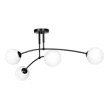 Lestenec na drogu PREGOS 4xE14/10W/230V črna