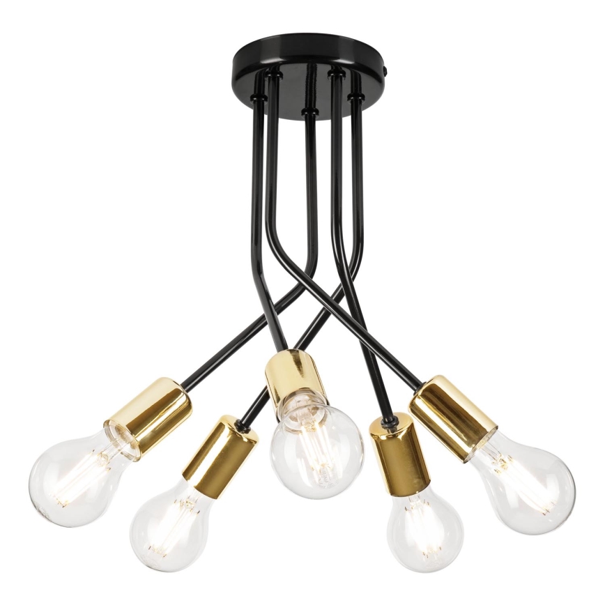 Lestenec na drogu PRIYA 5xE27/15W/230V črna