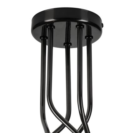Lestenec na drogu PRIYA 5xE27/15W/230V črna