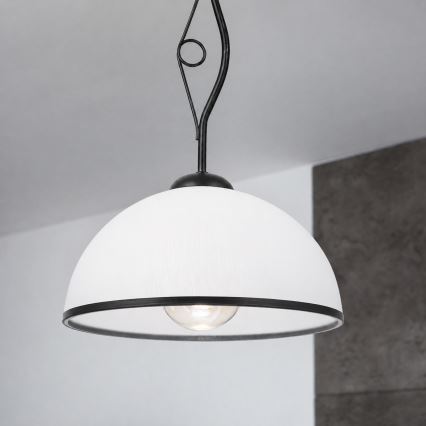 Lestenec na drogu RETRO 1xE27/60W/230V črna/bela