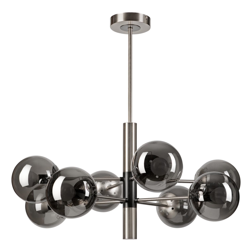 Lestenec na drogu ROLLO 8xE14/5W/230V mat krom/dimna