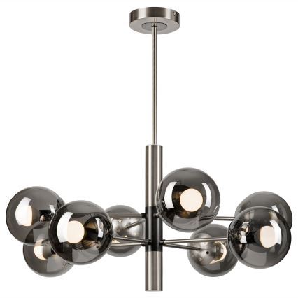 Lestenec na drogu ROLLO 8xE14/5W/230V mat krom/dimna
