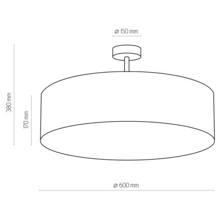 Lestenec na drogu RONDO 4xE27/15W/230V pr. 60 cm bež