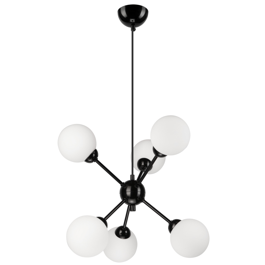 Lestenec na drogu RUBBY BALL 6xG9/5W/230V črna