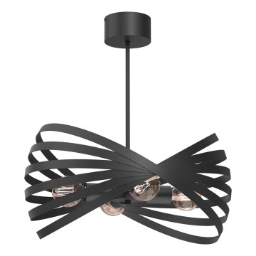 Lestenec na drogu SPARKLE 4xE27/15W/230V črna