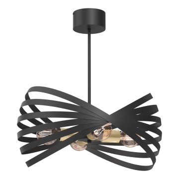 Lestenec na drogu SPARKLE 4xE27/15W/230V črna/zlata