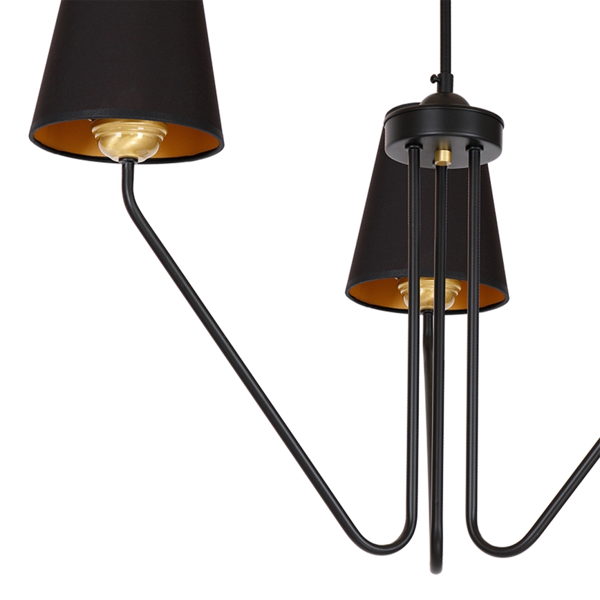Lestenec na drogu VICTORIA 3xE27/60W/230V črna