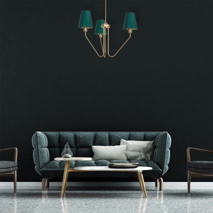 Lestenec na drogu VICTORIA 3xE27/60W/230V zelena