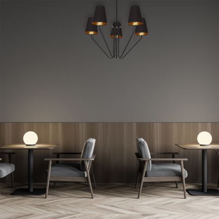 Lestenec na drogu VICTORIA 5xE27/60W/230V črna