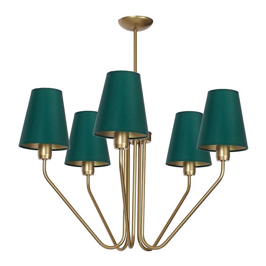 Lestenec na drogu VICTORIA 5xE27/60W/230V zelena