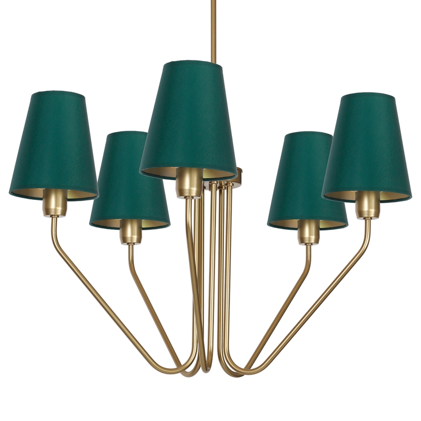 Lestenec na drogu VICTORIA 5xE27/60W/230V zelena