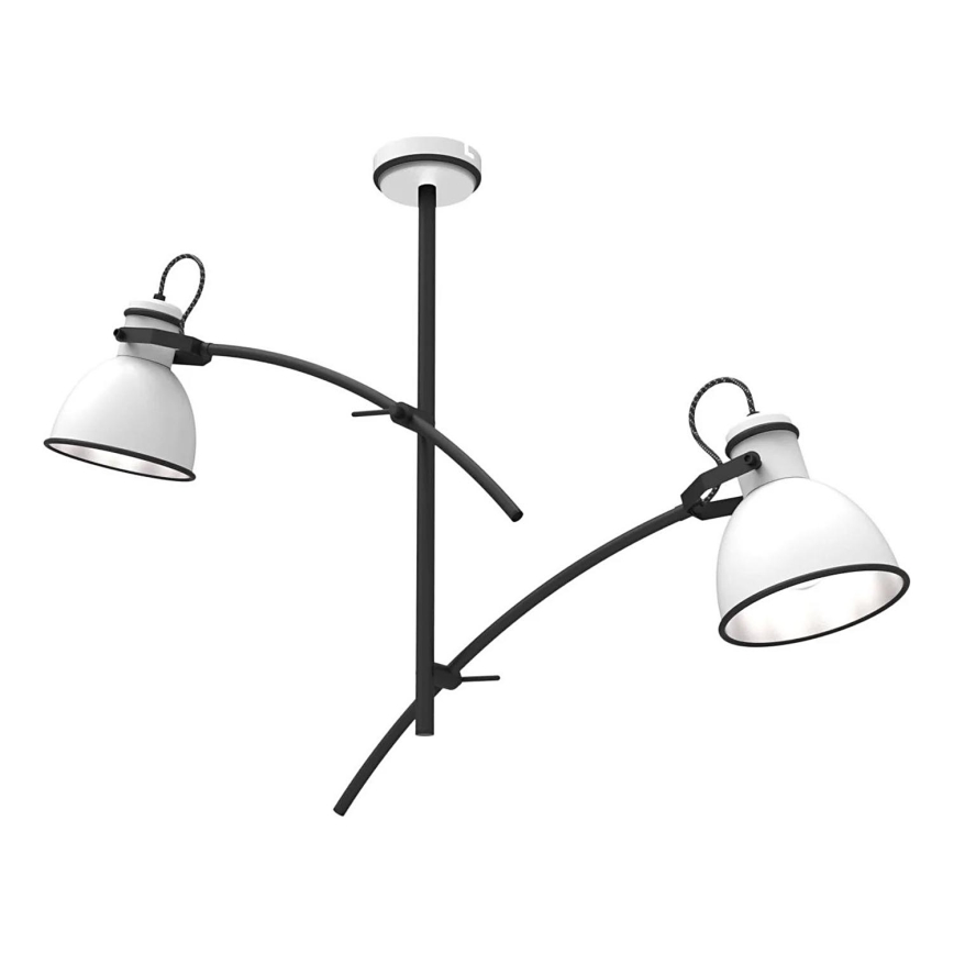 Lestenec na drogu ZUMBA 2xE27/60W/230V bela/črna