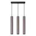 Lestenec na jeklenem kablu LUNGOMARE 3xGU10/10W/230V matni krom