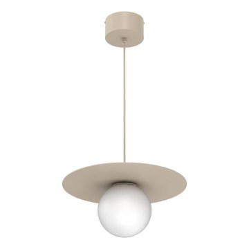 Lestenec na jeklenem lanku FLAT 1xE27/15W/230V bež