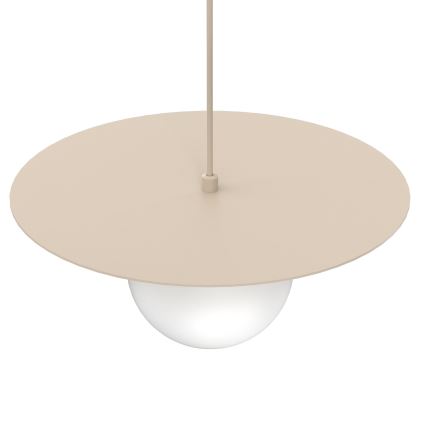Lestenec na jeklenem lanku FLAT 1xE27/15W/230V bež