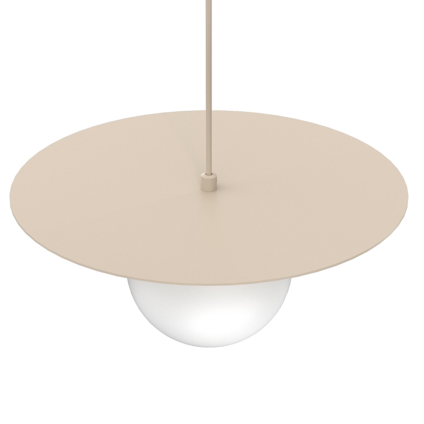 Lestenec na jeklenem lanku FLAT 1xE27/15W/230V bež