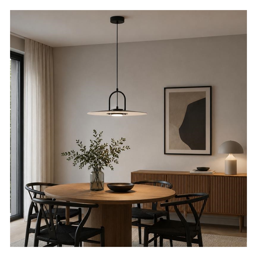 Lestenec na jeklenem lanku HATTORI 1xGX53/15W/230V črn