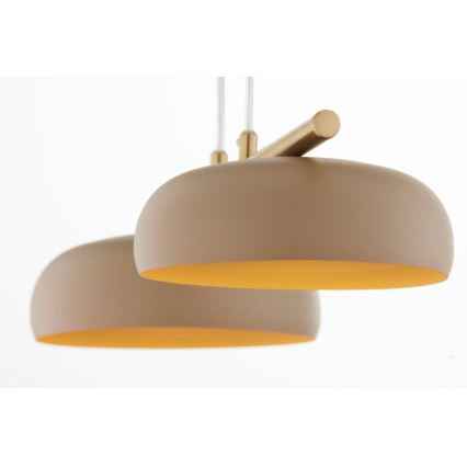 Lestenec na jeklenem lanku OLAF 2xGX53/12W/230V bež/zlata