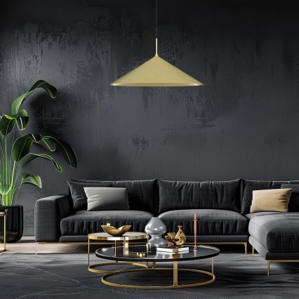 Lestenec na jekleni vrvici CAPITAL 1xGX53/15W/230V, premer 60 cm, v zlati barvi