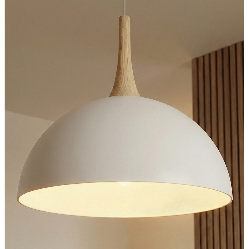 Lestenec na jekleni vrvici NAUTICA 1xGX53/12W/230V bela