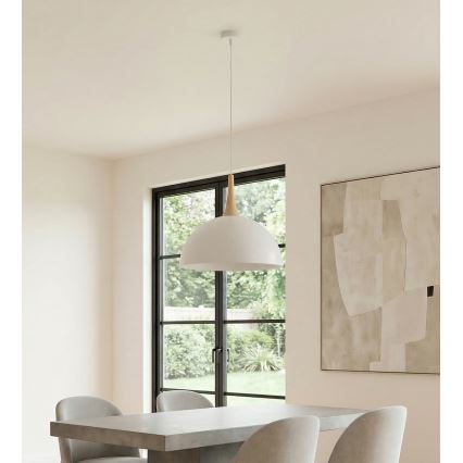 Lestenec na jekleni vrvici NAUTICA 1xGX53/12W/230V bela