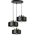 Lestenec na kabel IGNIA 3xE27/60W/230V črna