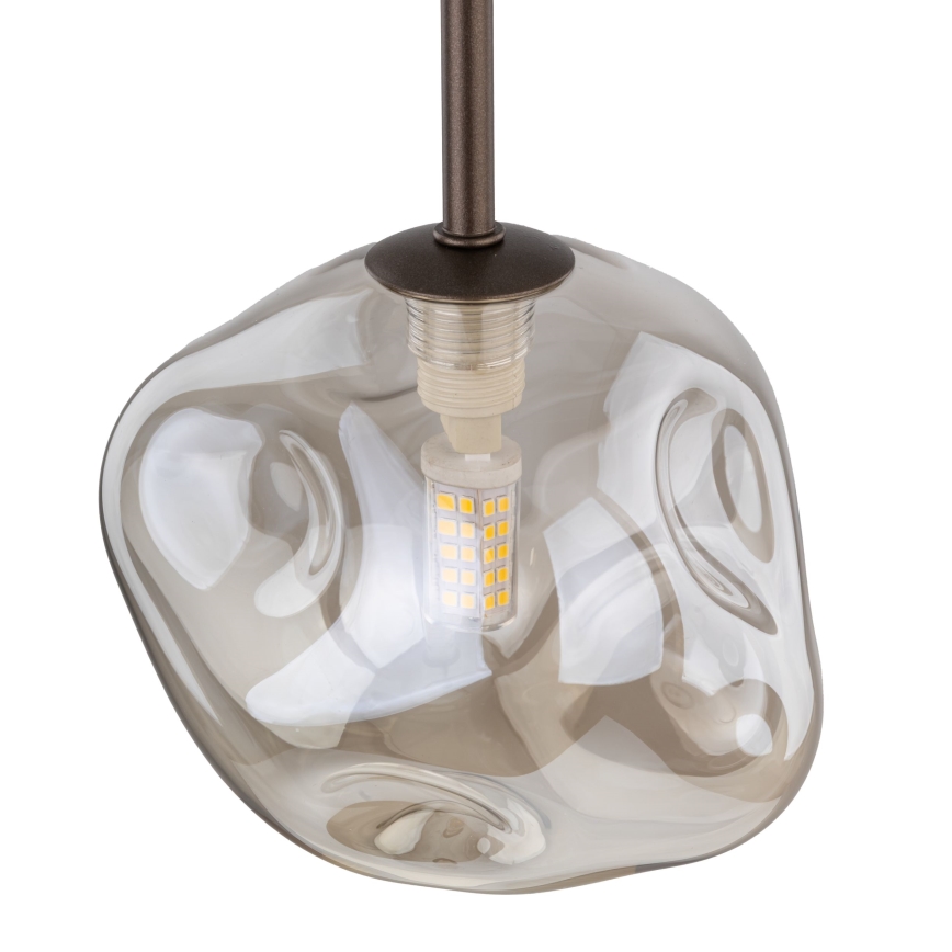 Lestenec na kabel LAVA 1xG9/8W/230V bronast/dimno bež
