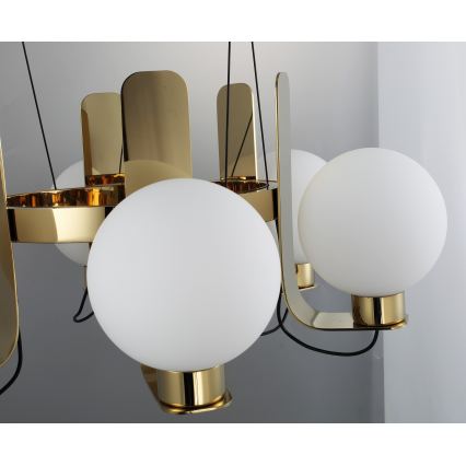 Lestenec na kabelu REGGIO 6xE27/40W/230V zlat