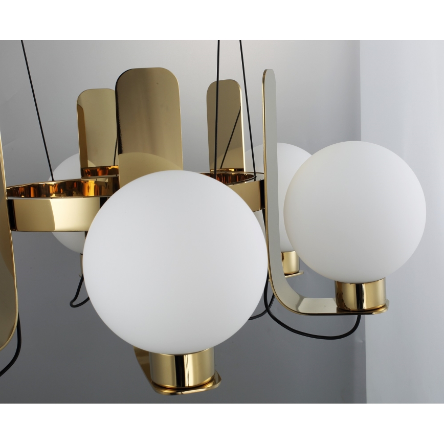 Lestenec na kabelu REGGIO 6xE27/40W/230V zlat