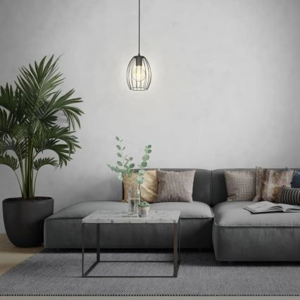 Lestenec na kablu 1xE27/60W/230V črna