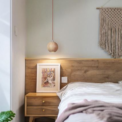 Lestenec na kablu 1xGU10/10W/230V, premer 11 cm, iz masivnega jesena