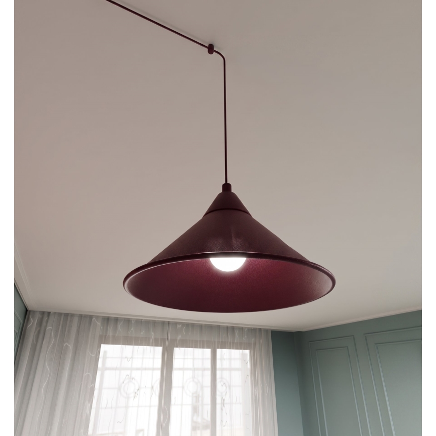 Lestenec na kablu ABRAMO 2xE27/15W/230V rdeč