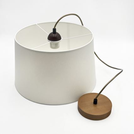 Lestenec na kablu AIDA 1xE27/60W/230V premer 35 cm hrast/rjava/bela