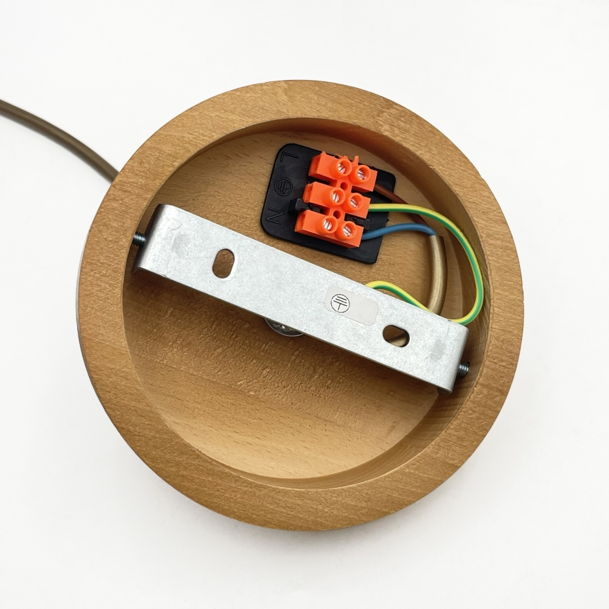 Lestenec na kablu AIDA 1xE27/60W/230V premer 35 cm hrast/rjava/bela