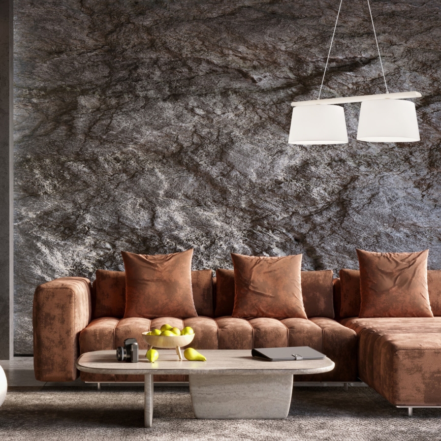 Lestenec na kablu AIDA 2xE27/60W/230V pr. 35 cm hrast/bela