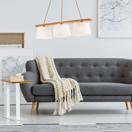 Lestenec na kablu AIDA 3xE27/60W/230V hrast