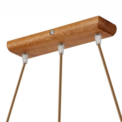 Lestenec na kablu AIDA 3xE27/60W/230V premer 25 cm hrast