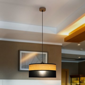 Lestenec na kablu ALBA 1xE27/15W/230V, premer 40 cm, črna/rjava