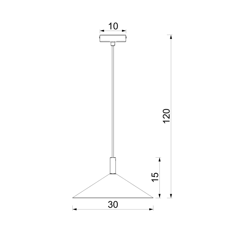 Lestenec na kablu ANEGA 1xGX53/15W/230V premer 30 cm rjav