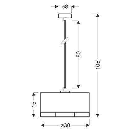 Lestenec na kablu ARDI 1xE27/40W/230V rjava/črna