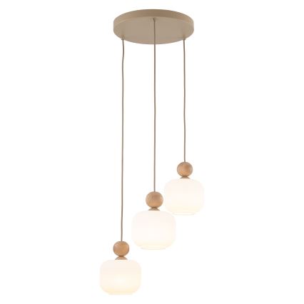 Lestenec na kablu BALLO 3xE14/10W/230V bež