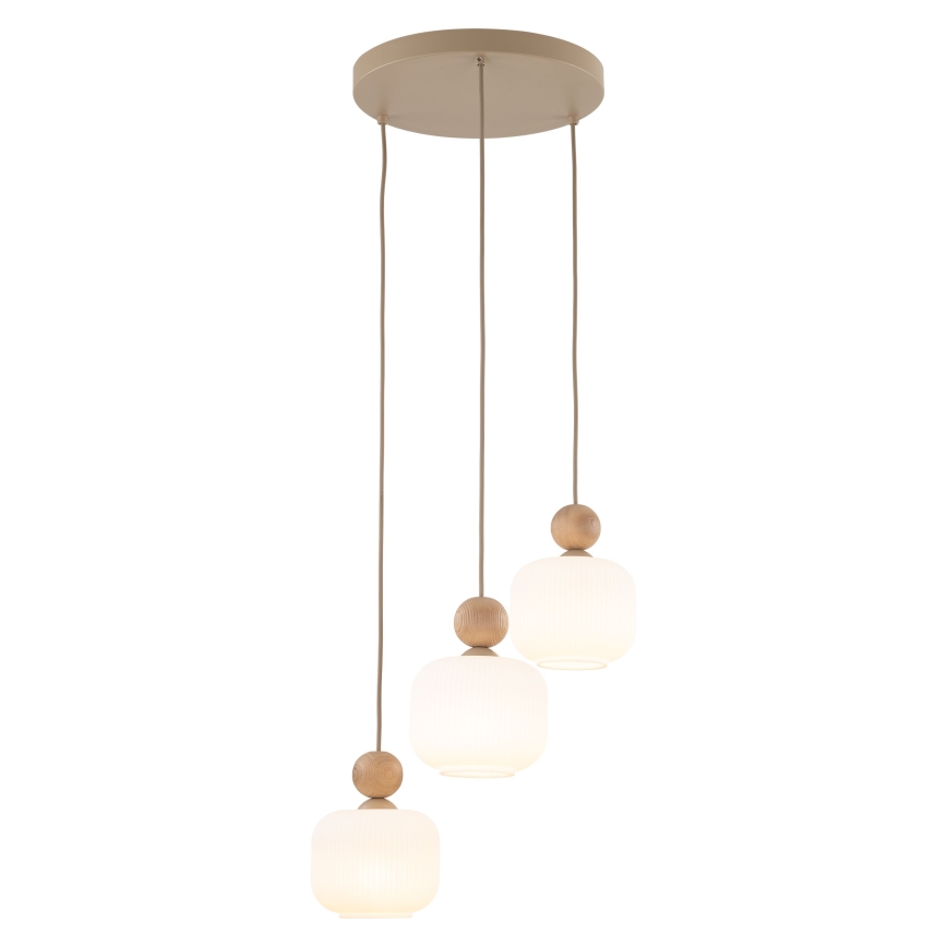 Lestenec na kablu BALLO 3xE14/10W/230V bež