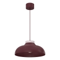 Lestenec na kablu BASCA 1xE27/15W/230V bordo/krem