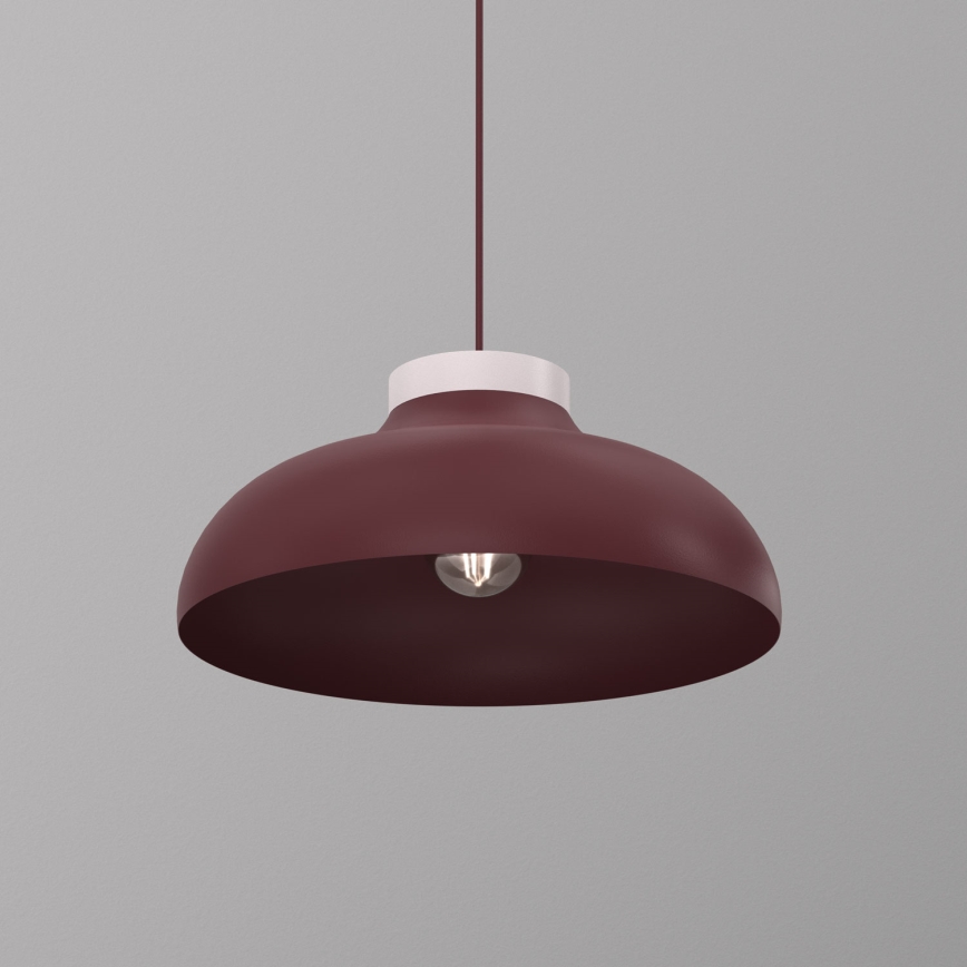 Lestenec na kablu BASCA 1xE27/15W/230V bordo/krem