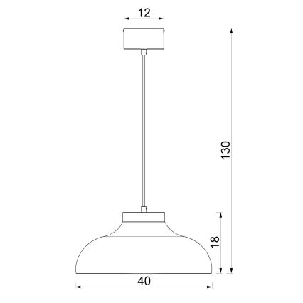 Lestenec na kablu BASCA 1xE27/15W/230V bordo/krem