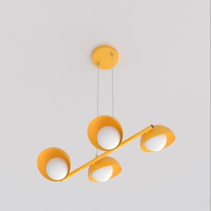 Lestenec na kablu BOOM 4xG9/8W/230V oranžen