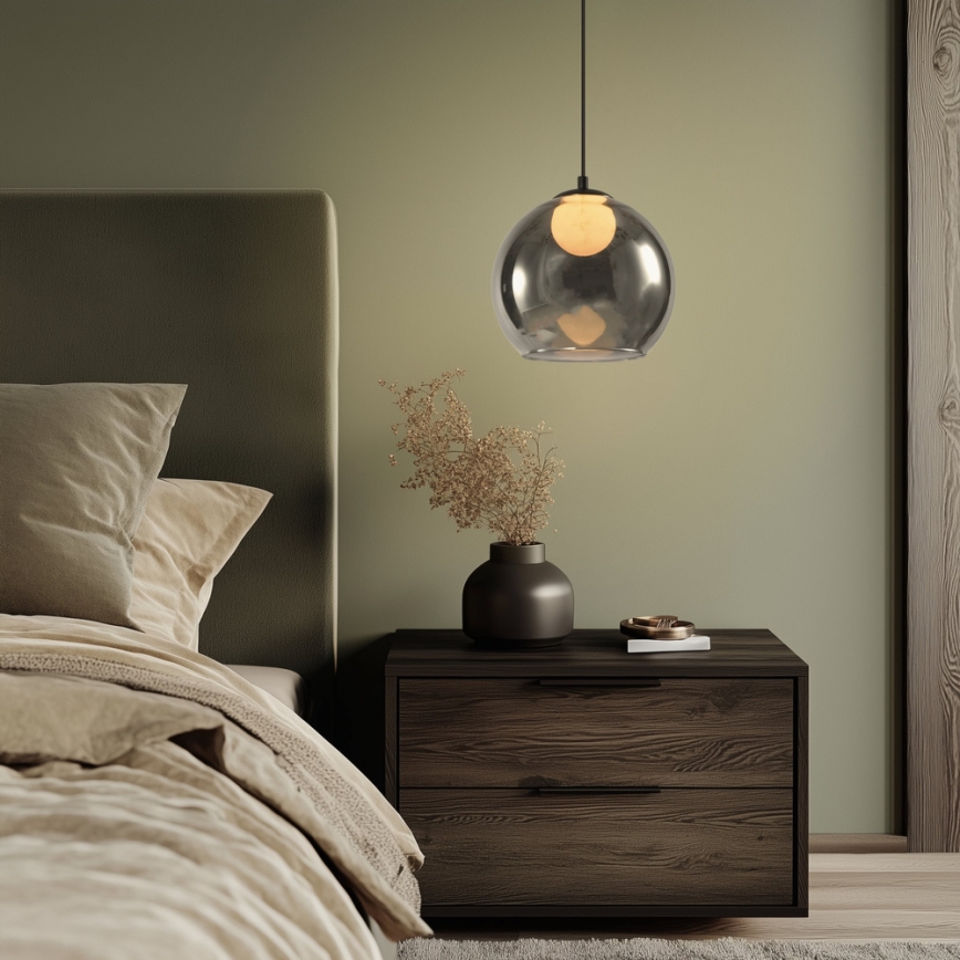 Lestenec na kablu BRIN 1xG9/15W/230V dimno črna