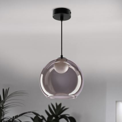 Lestenec na kablu BRIN 1xG9/15W/230V dimno črna